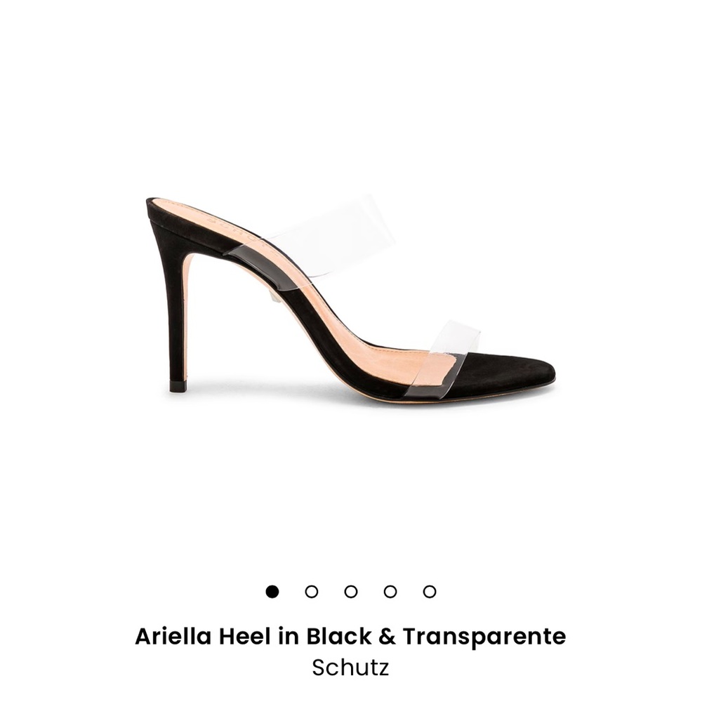 Schutz Arielle black mule clear Heel Size 7